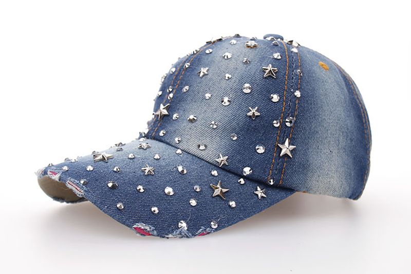 قبعة بيسبول بلون سادة ونجمة عصرية للنساء