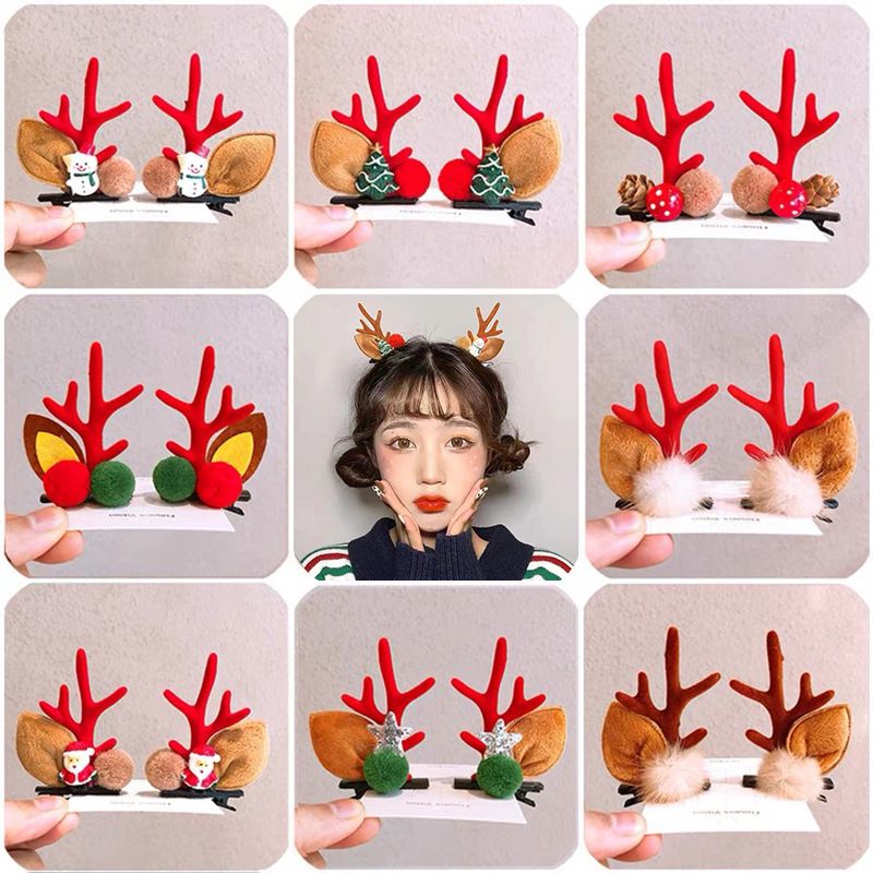 Fashion Antlers Alloy Resin Hair Clip 2 Pieces