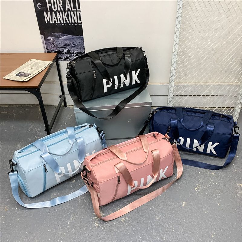 Unisex Fashion Letter Nylon Waterproof Duffel Bags