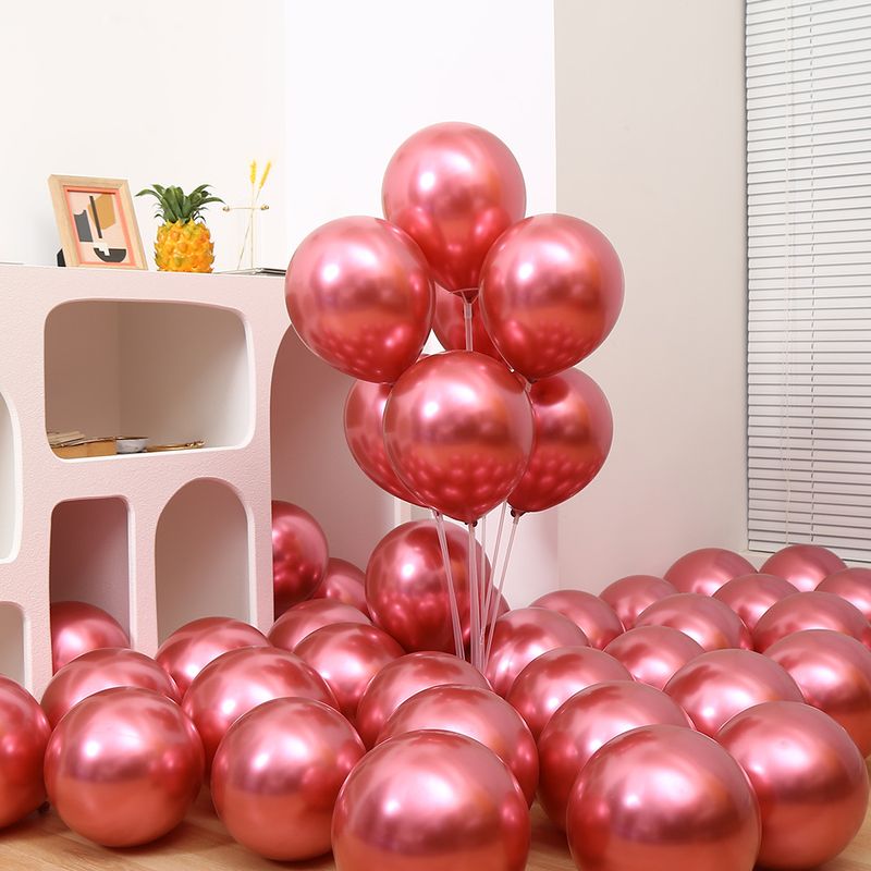 Birthday Solid Color Emulsion Party Balloons 50 Pieces