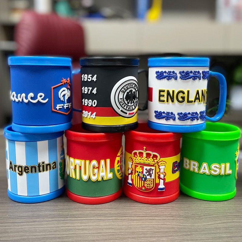 Football World Cup Fashion National Flag Glue Water Bottles 1 Piece