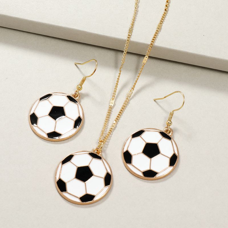 Fashion Football Alloy Enamel Unisex Necklace