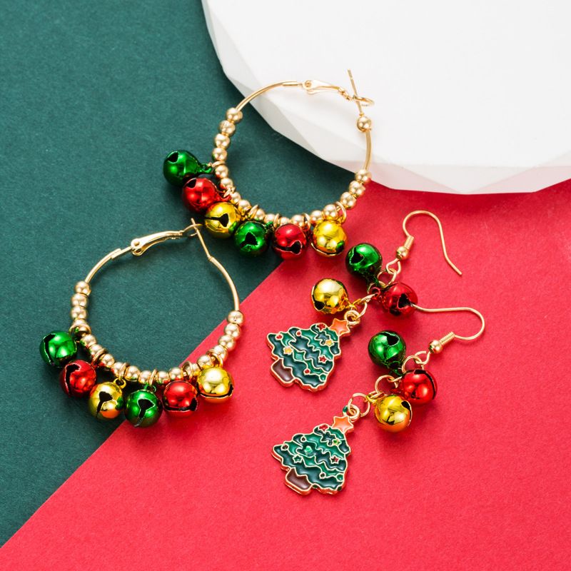 Fashion Christmas Tree Alloy Enamel Women's Drop Earrings 1 Pair