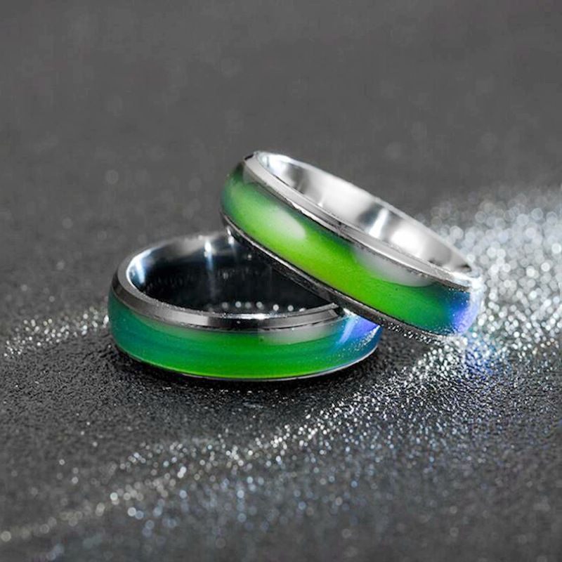 Retro Solid Color Stainless Steel Rings