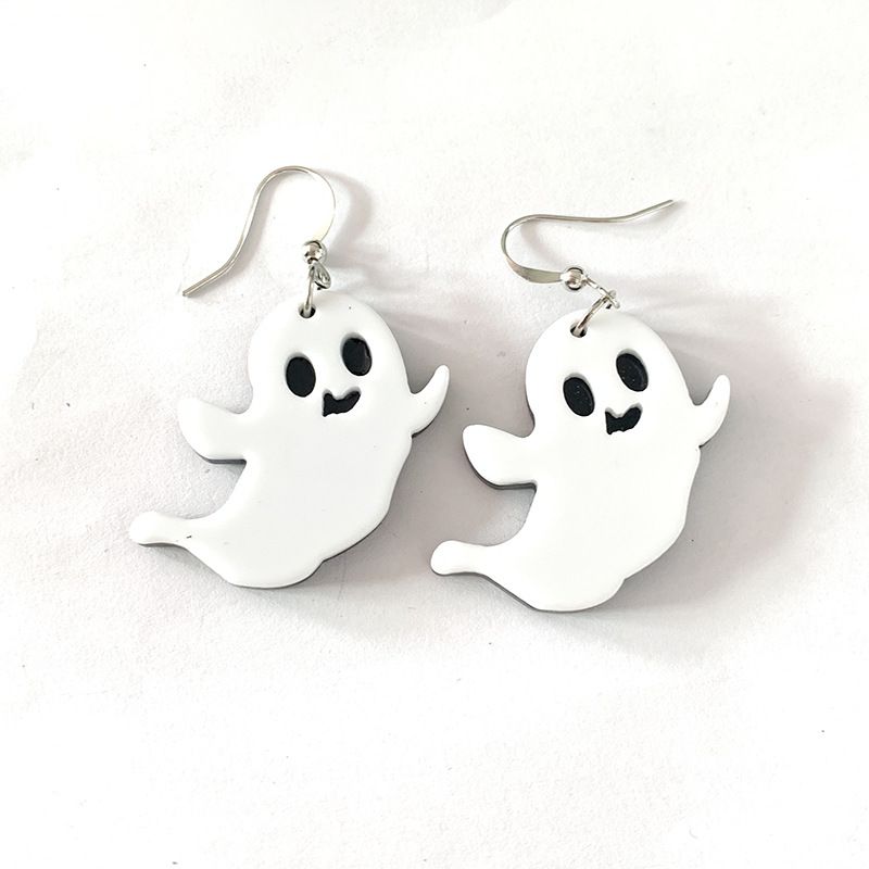 Funny Ghost Arylic Women's Drop Earrings 1 Pair