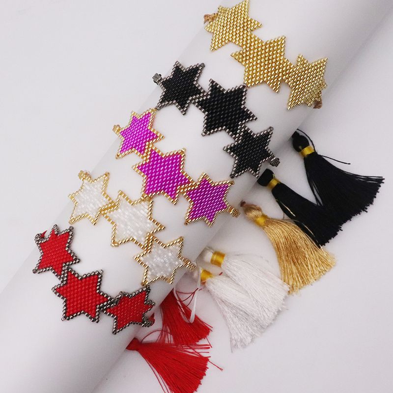 Bohemian Star Glass Knitting Unisex Bracelets 1 Piece
