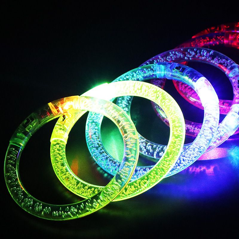 Acrylic Luminous Led Colorful Bracelet Small Toy Jewelry 1 Piece Random