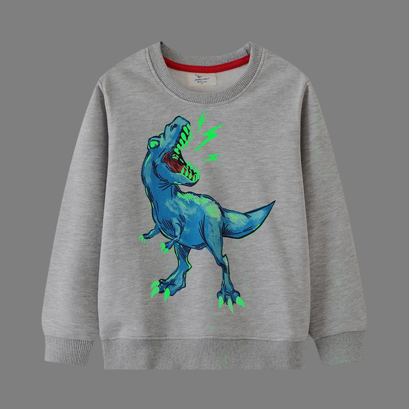 Mode Dinosaurier Baumwolle Hoodies & Pullover