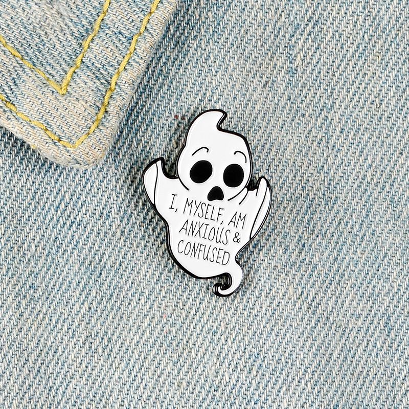 Fashion Letter Ghost Alloy Plating Unisex Brooches