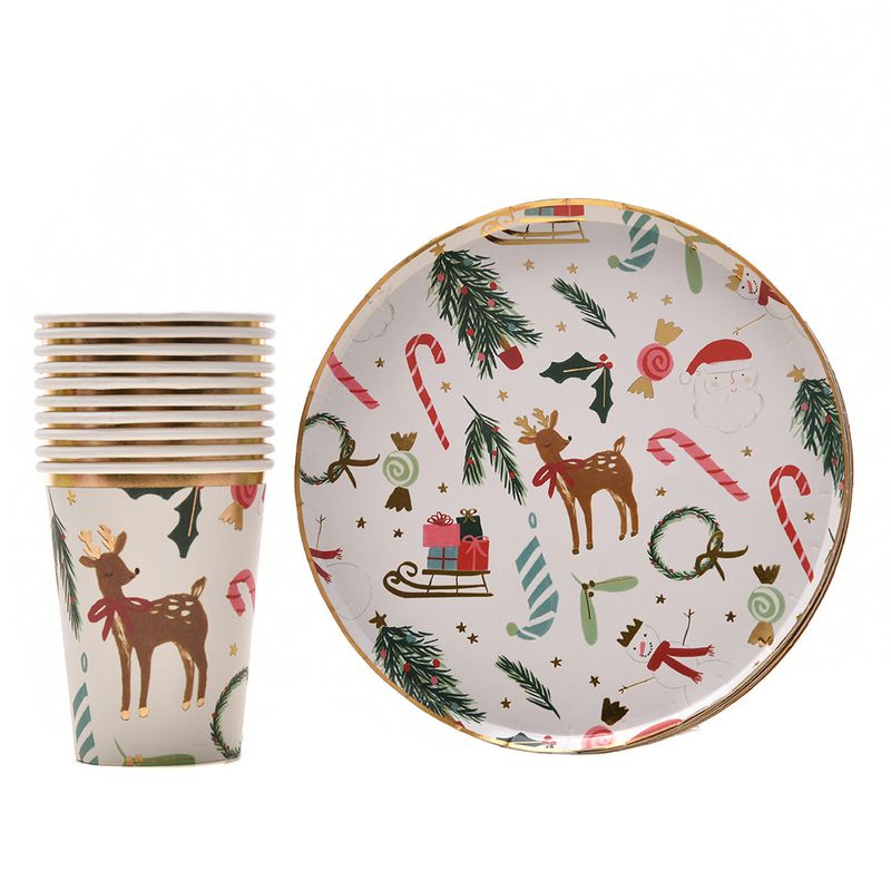 Christmas Animal Paper Party Tableware 1 Set