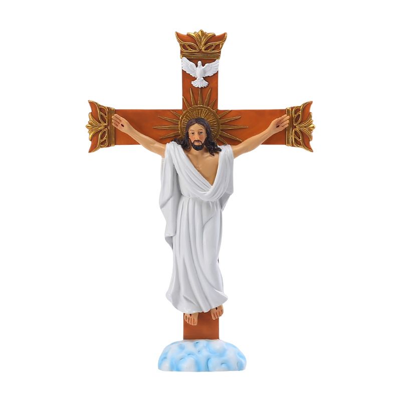 Religious Ornaments Easter Cross Indoor Decoration Gift Resin Crafts