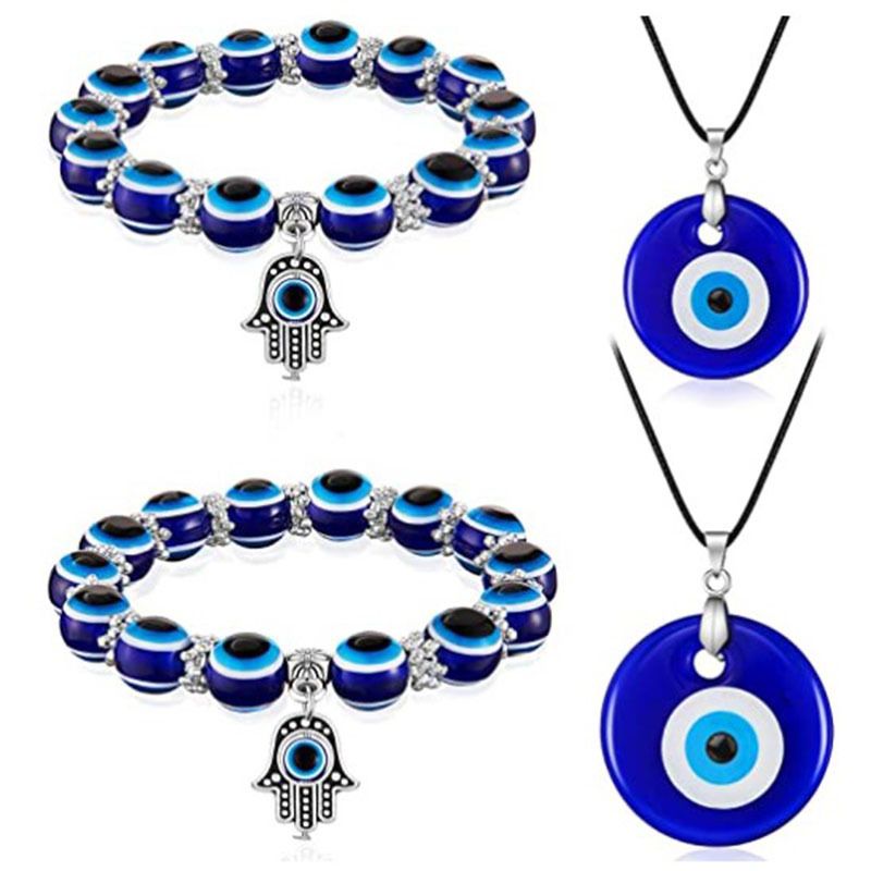 Simple Style Devil's Eye Glass Unisex Bracelets Necklace