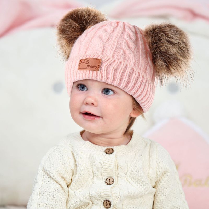 Fashion Solid Color Pom Poms Woolen Baby Accessories