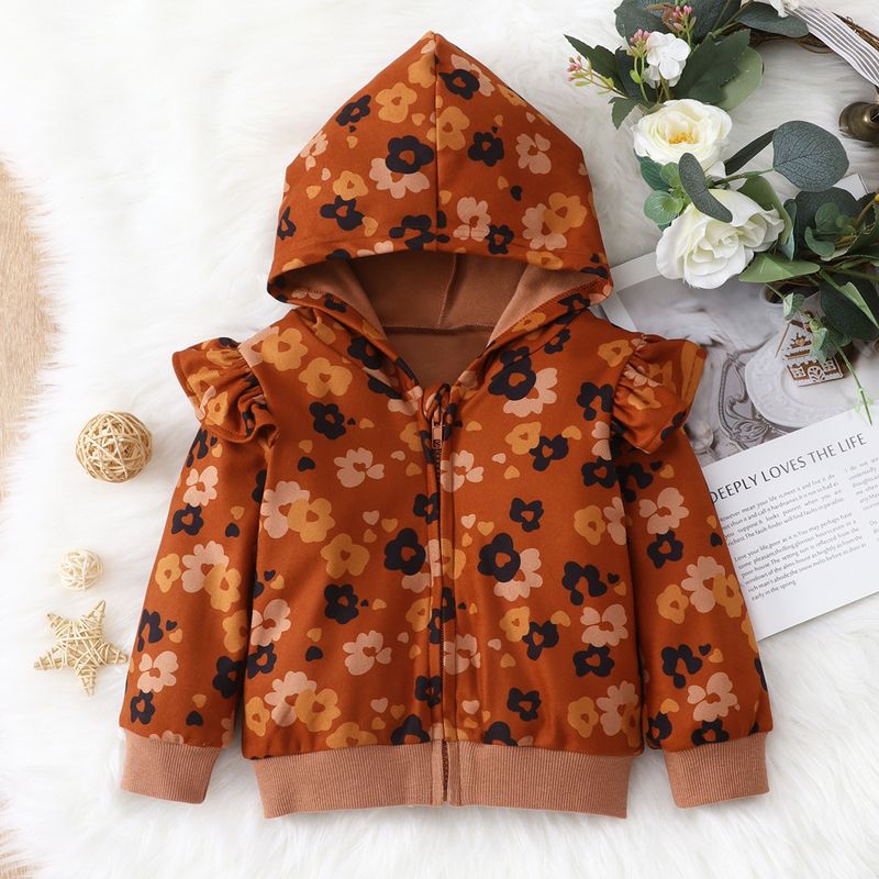 British Style Flower Camouflage Polyester Boys Outerwear