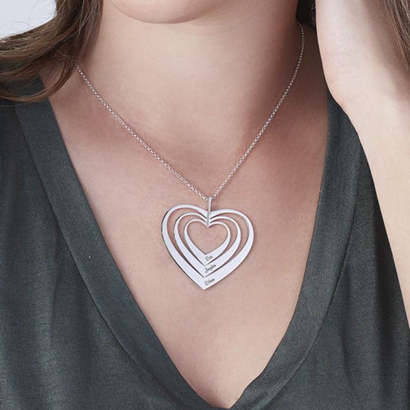 Fashion Heart Shape Sterling Silver Plating Necklace