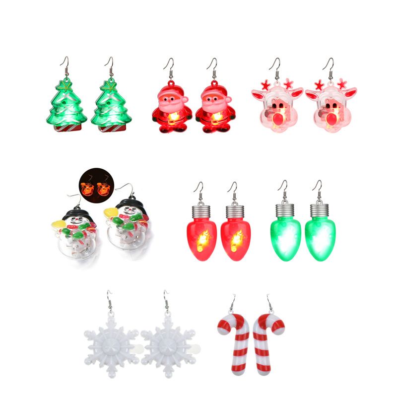 Christmas Simple Style Christmas Tree Plastic Festival Earrings 1 Pair