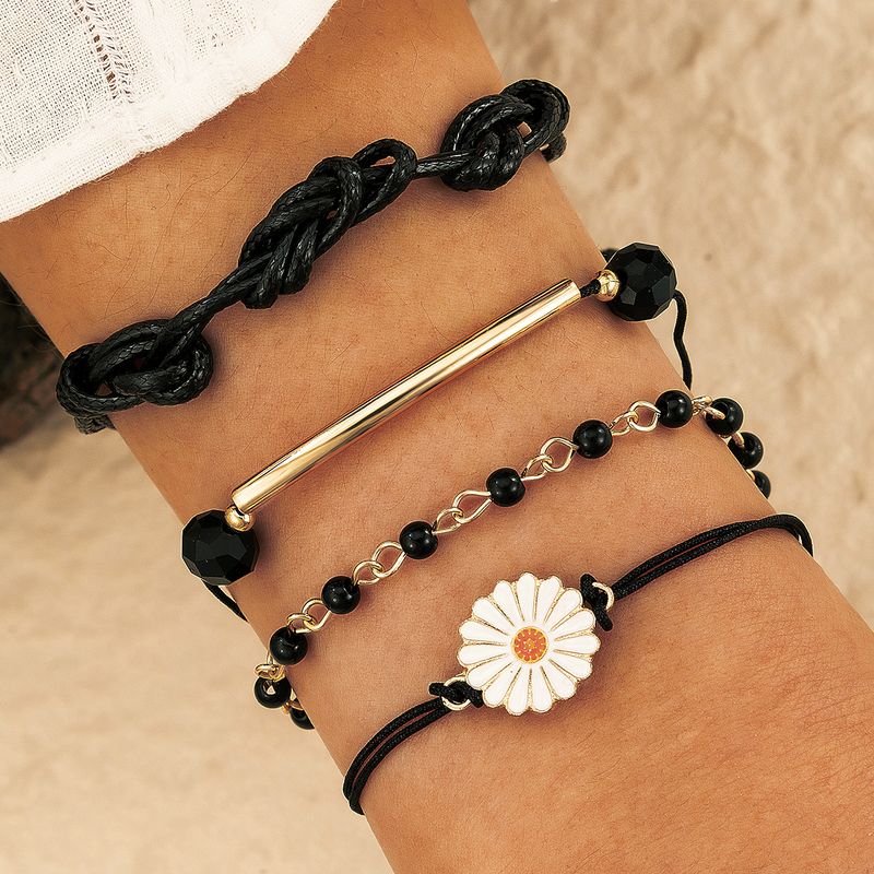 Simple Style Flower Alloy Women's Bracelets 1 Set