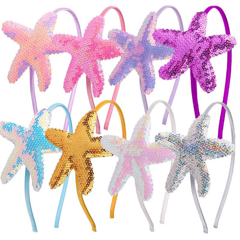 Cute Starfish Plastic Sequins Hair Band 1 Piece