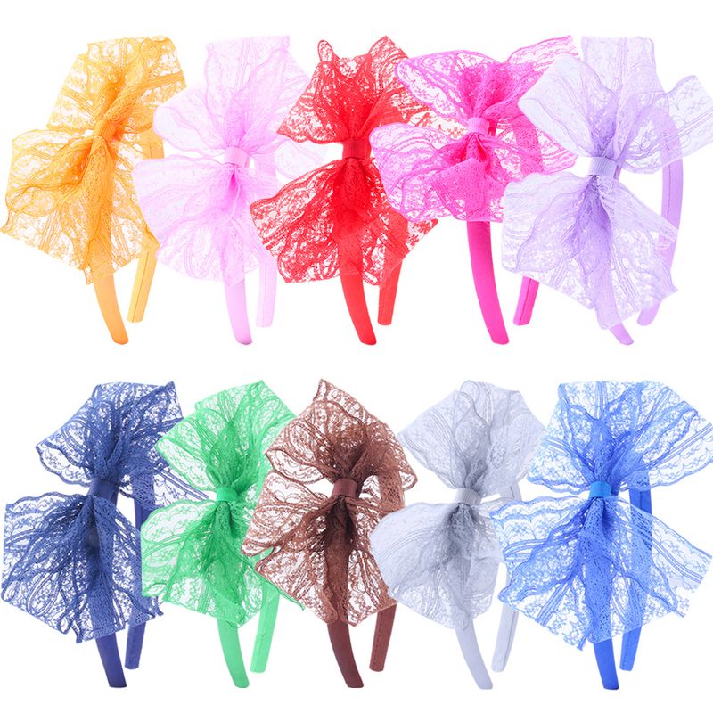 Fashion Bow Knot Cloth Lace Hair Band 1 Piece