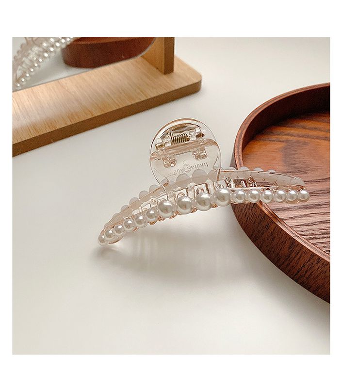 Pearl Hairpin Head Bath Grab Clip Large Korean Elegant Disc Hair Top Clip Headdress Wholesale Nihaojewelry