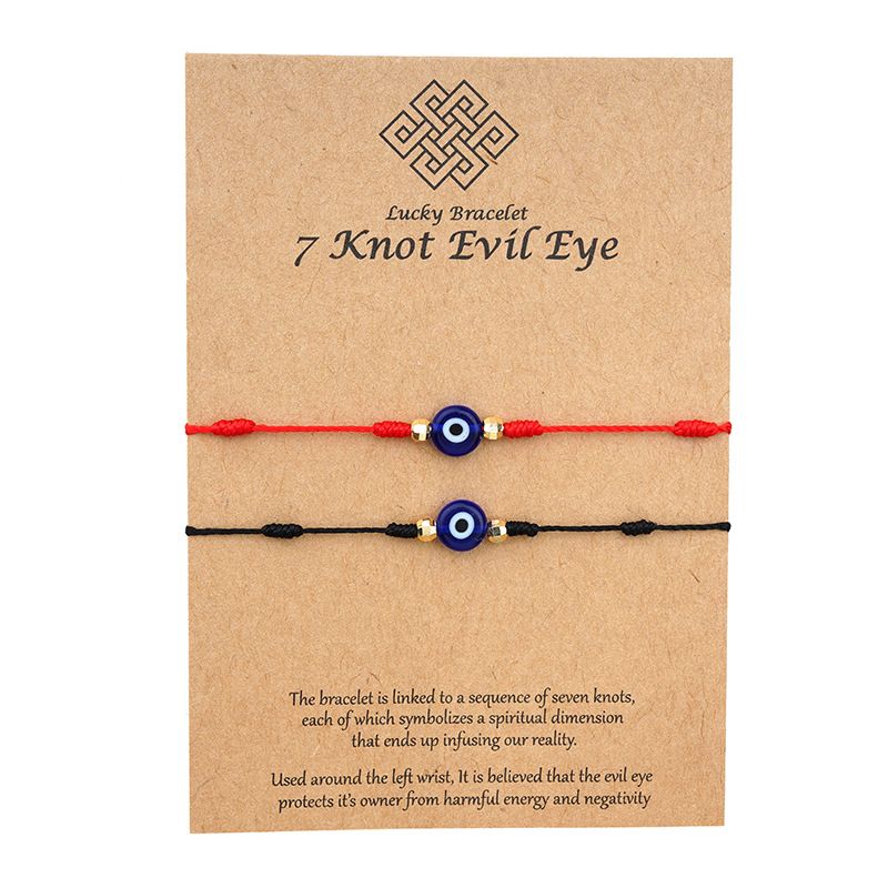 Estilo Simple Ojo Del Diablo Resina Pareja Pulsera Juego De 2 Piezas