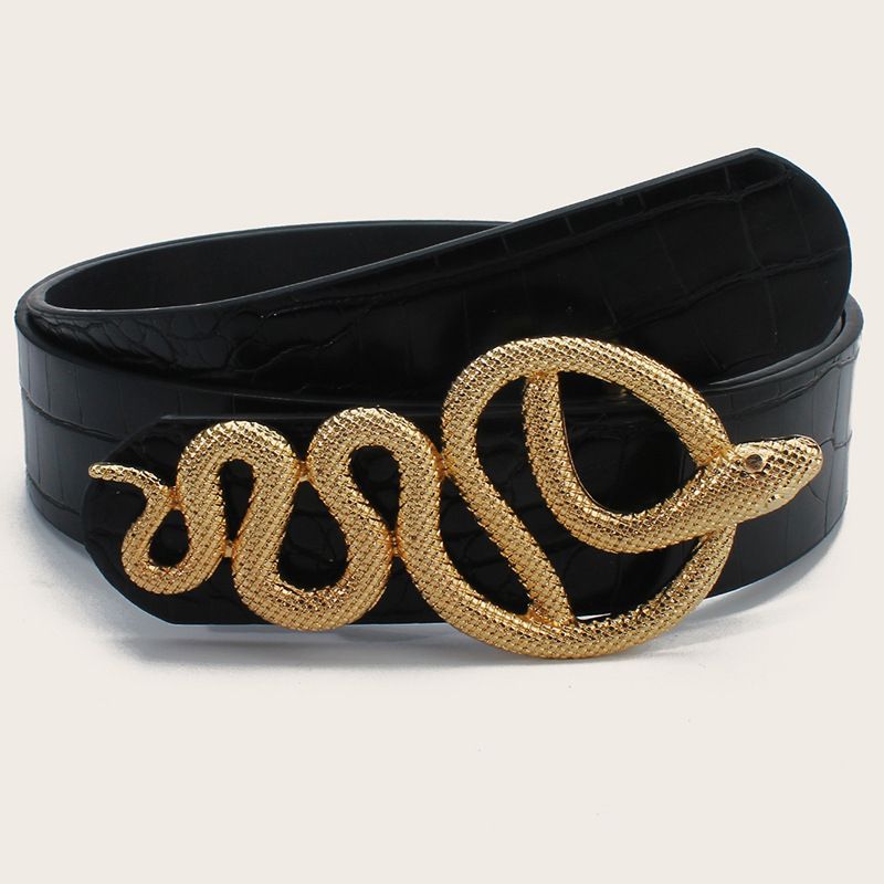 Fashion Snake Pu Leather Women's Leather Belts 1 Piece