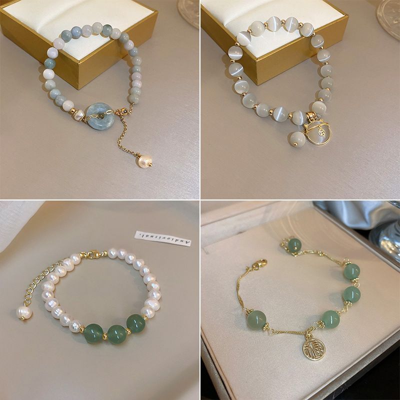 Mode Lettre Chat Alliage Perlé Perles Artificielles Femmes Bracelets 1 Pièce
