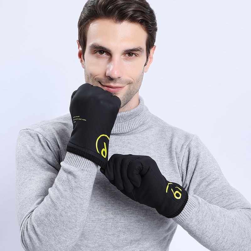Men's Simple Style Letter Polyester Gloves