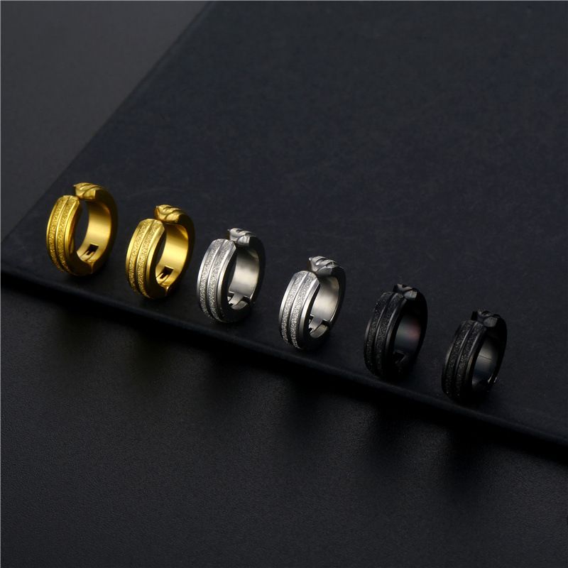 Simple Style Round Titanium Steel Ear Clips 1 Piece