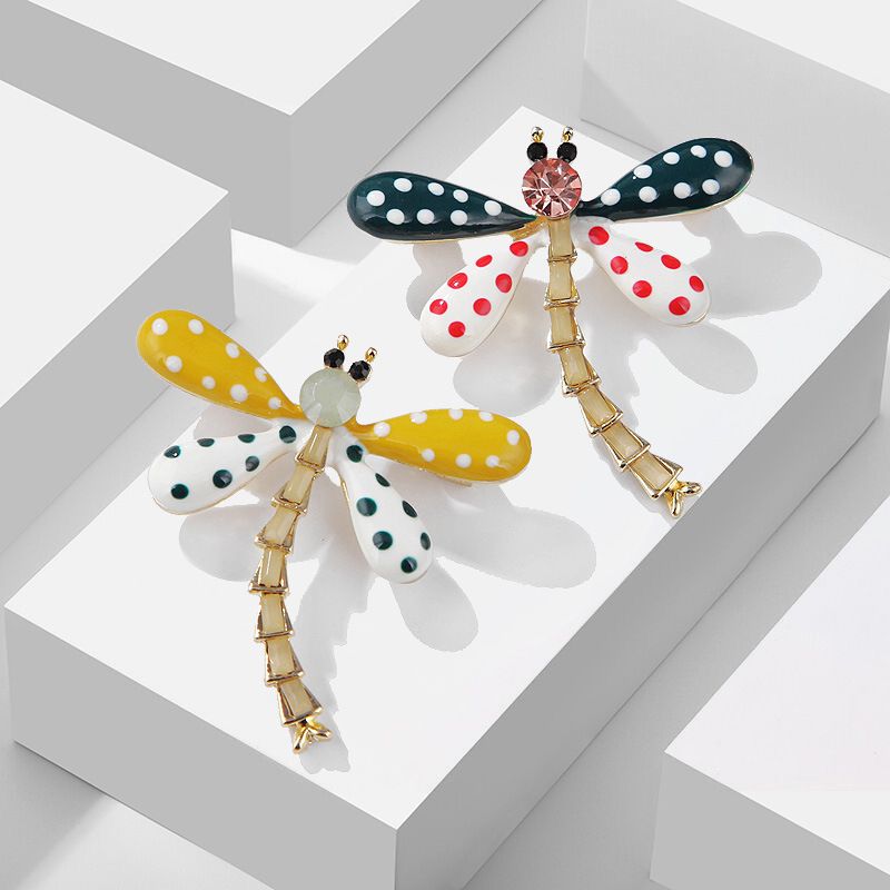 Fashion Dragonfly Alloy Inlay Rhinestones Unisex Brooches