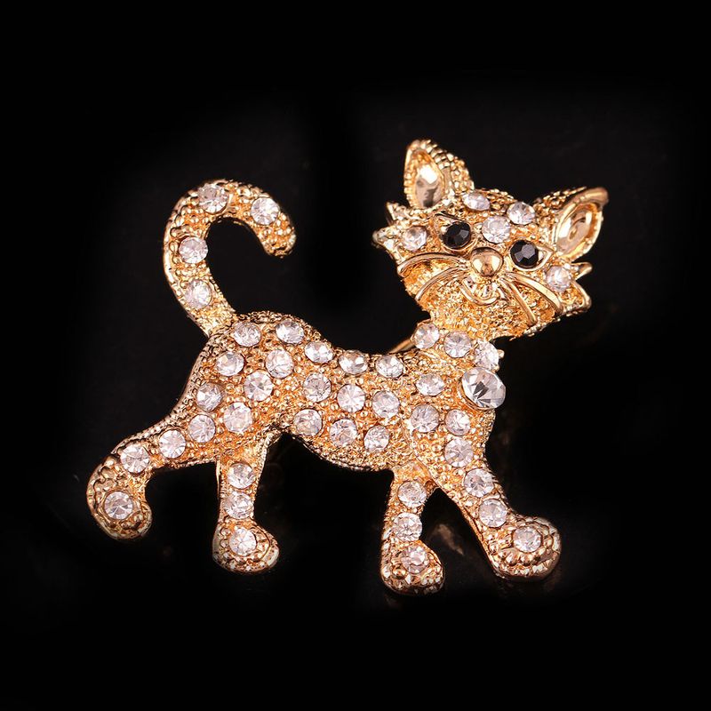 Moda Animal Aleación Embutido Perlas Artificiales Diamantes De Imitación Mujeres Broches