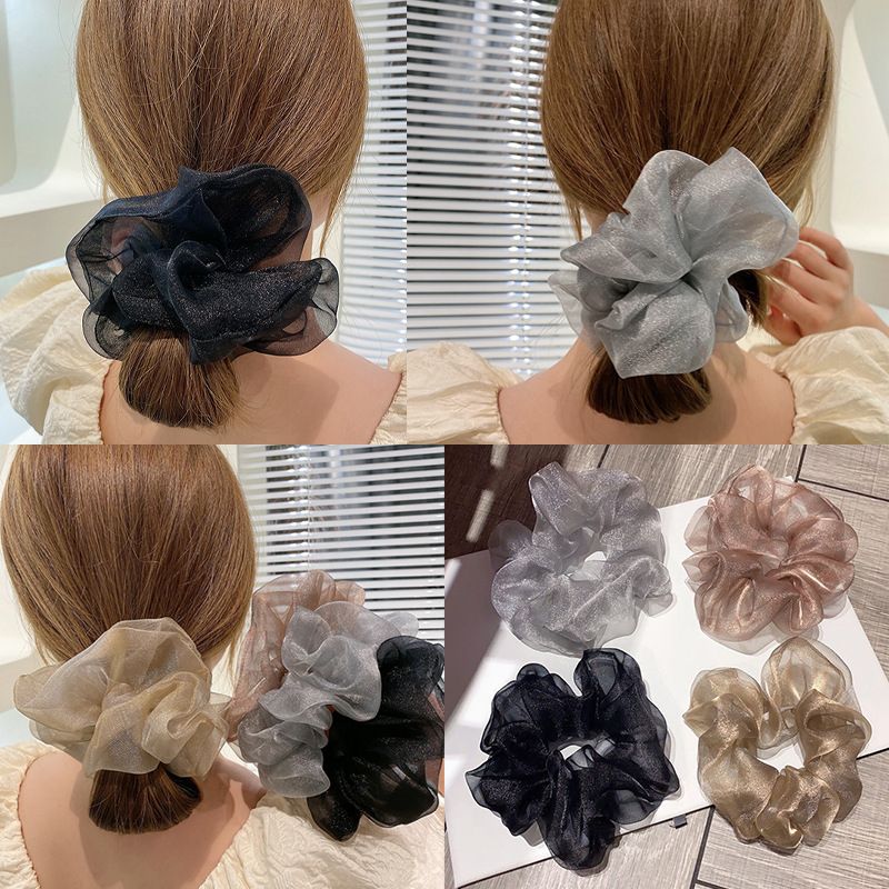 Fashion Solid Color Gauze Hair Tie 1 Piece