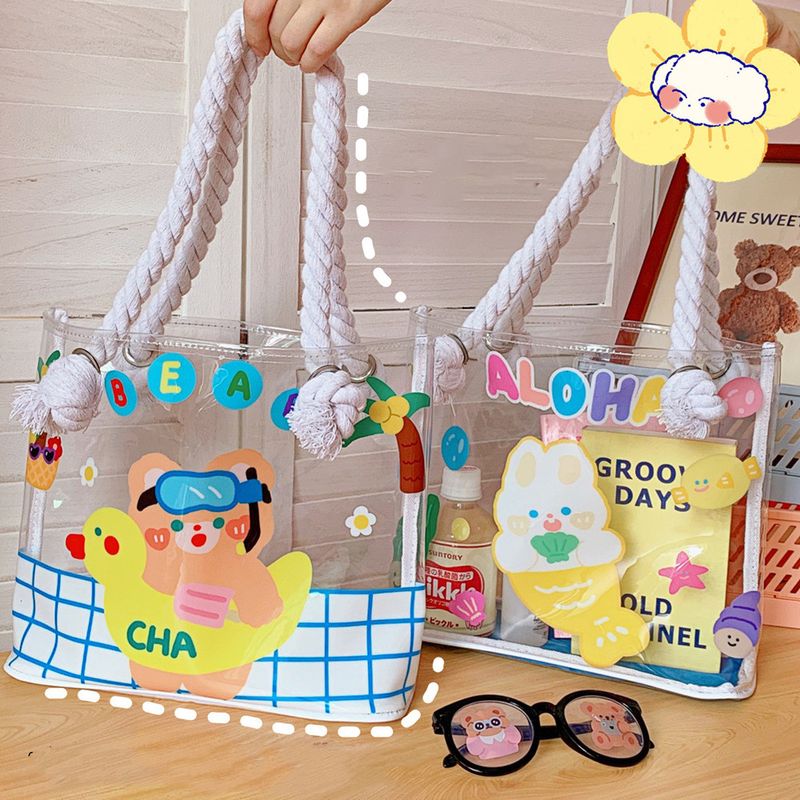 Women's Large Spring&summer Pvc Cute Jelly Bag