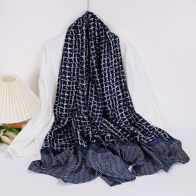 Women's Fashion Geometric Polyester Printing Winter Scarves