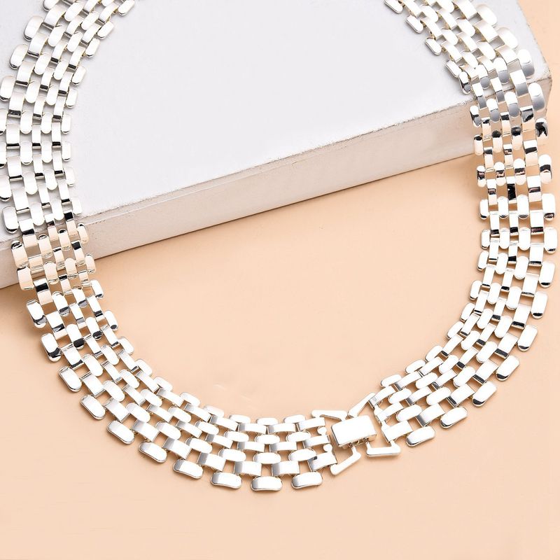 Wholesale Jewelry Hip-Hop Geometric Iron Plating Necklace