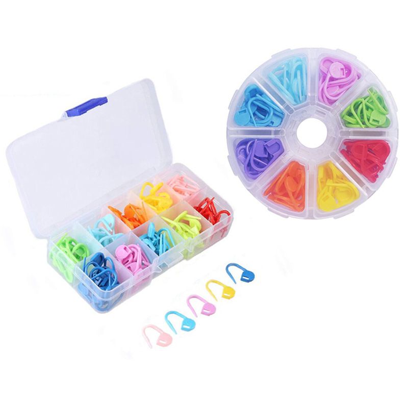 Boxed Plastic Small Button Pin Stitch Marker Sweater Knitting Tool Diy Material