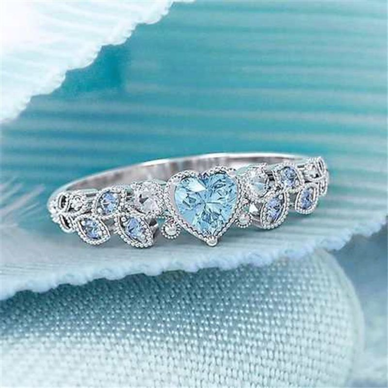 1 Piece Fashion Heart Shape Alloy Plating Inlay Zircon Women's Rings