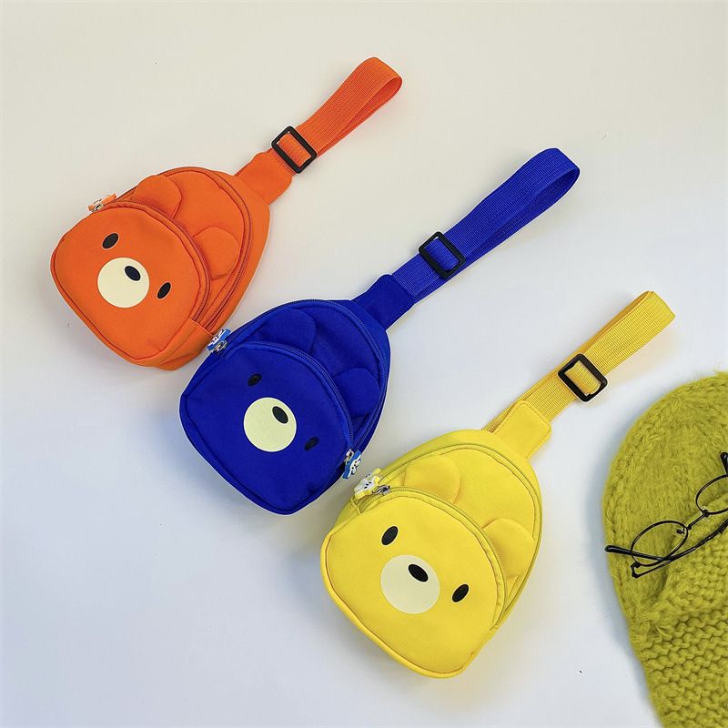 Niños Medio Nylon Dibujos Animados Lindo Cuadrado Cremallera Bolso Bandolera