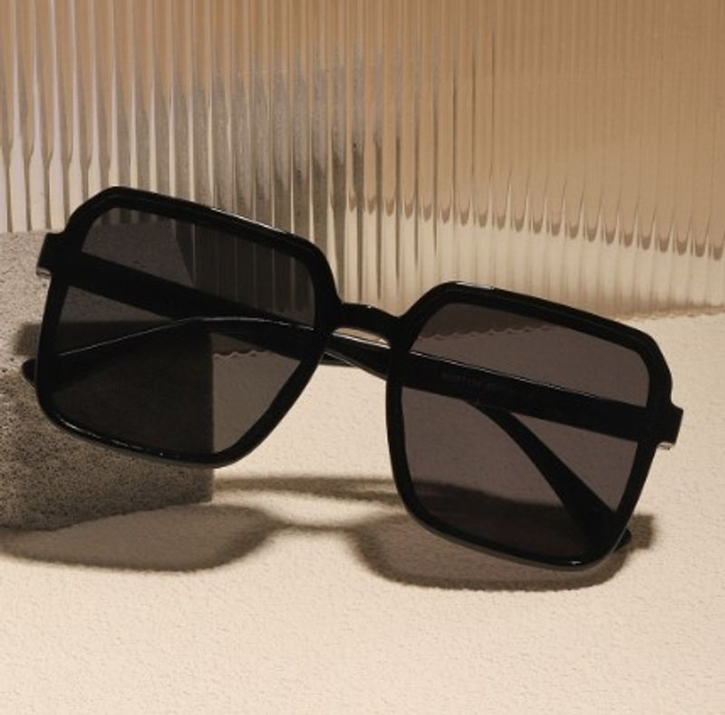 Retro Gradient Color Solid Color Ac Square Full Frame Men's Sunglasses