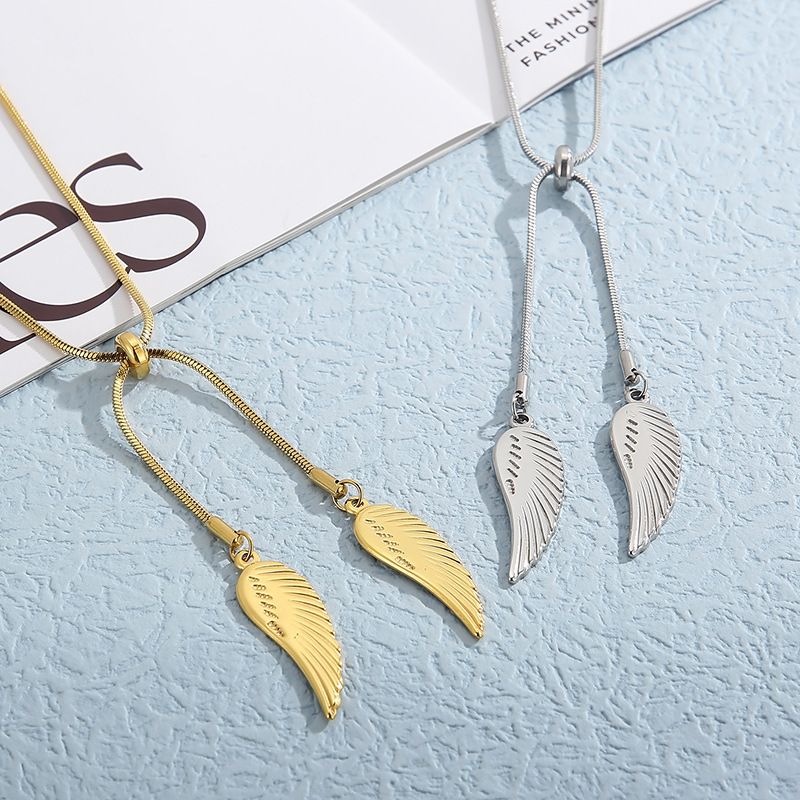 Fashion Wings Titanium Steel Necklace 1 Piece
