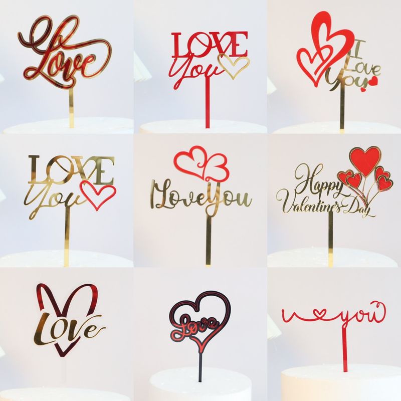 Valentine's Day Letter Plastic Date Decorative Props 1 Piece
