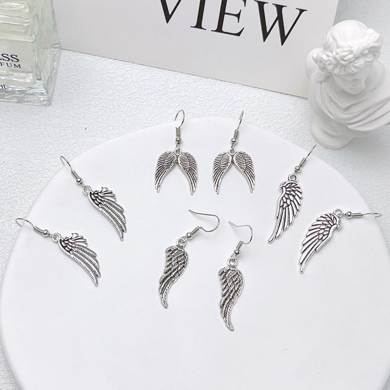 1 Pair Fashion Wings Metal Drop Earrings