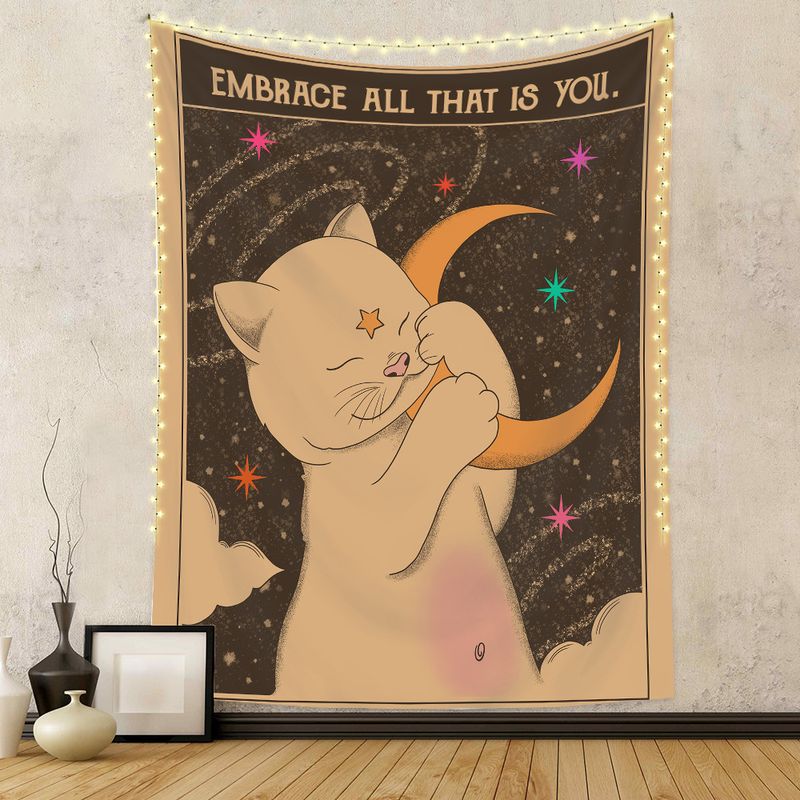 Retro Cartoon Polyester Fiber (polyester) Tapestry