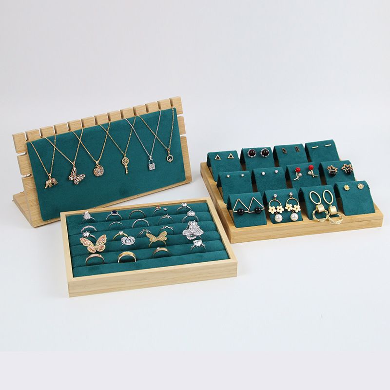 Simple Style Square Microfiber Jewelry Rack