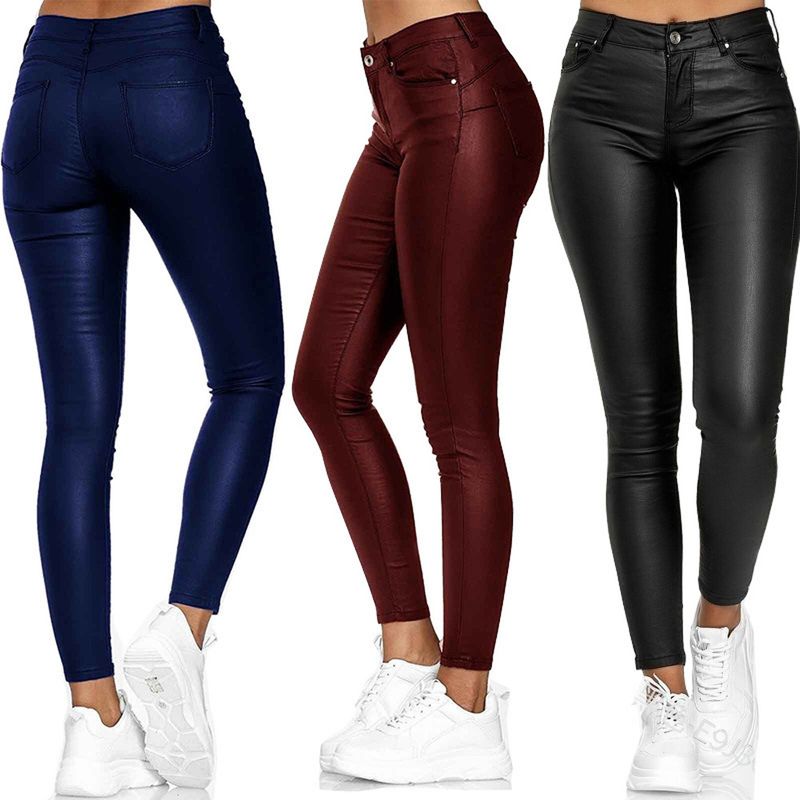 Women's Daily Retro Solid Color Full Length Button Tapered Pants