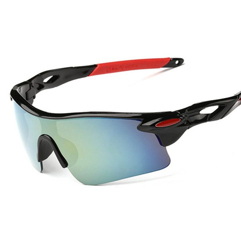 De Base Couleur Unie Ca Miroir De Forme Spéciale Plein Cadre Sport Lunettes De Soleil