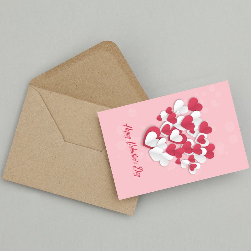 عيد الحب موضة شكل القلب ورق اليومي ملصقات هدايا