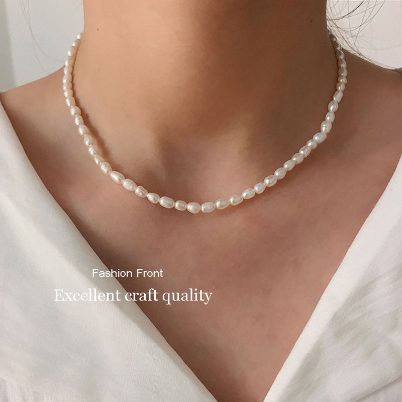 Elegant Geometric Pearl Necklace 1 Piece