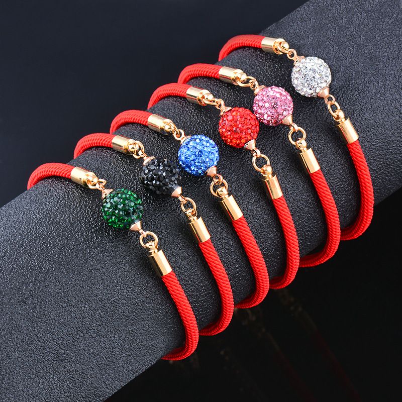 1 Piece Ethnic Style Ball Artificial Crystal Alloy Rope Plating Women's Bracelets