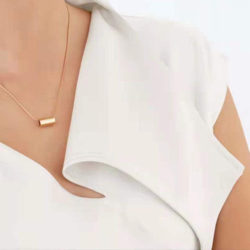 Einfacher Stil Geometrisch Titan Stahl Überzug Halskette